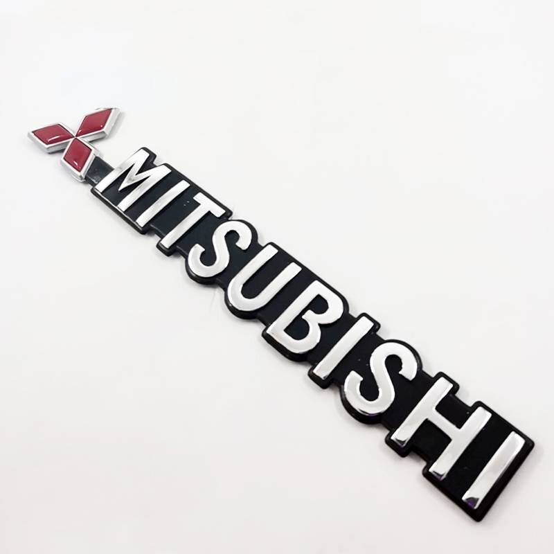 Laifu 1 x abs mitsubishi logo auto rear side emblem badge sticker decal replacement for mitsubishi