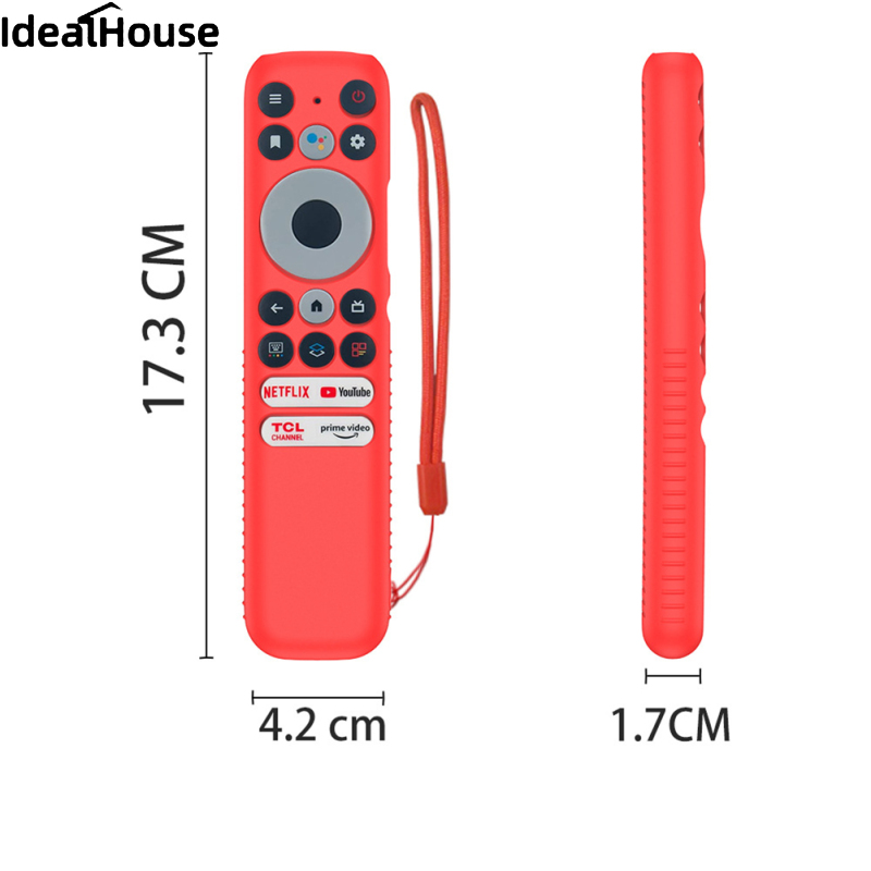IDealHouse【100%Original】Tv Remote Control Silicone Cover Anti-fall Dust Protective Case Remote Sleeve Compatible For Tcl Rc902n Fmr1