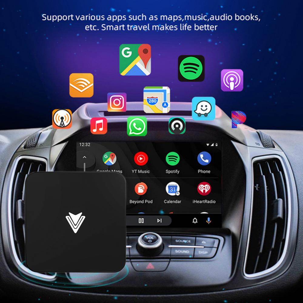 Android Auto Wireless AI Box Bluetooth-compatible 5.0 Car Connector Device WiFi 5.0G Intelligent Module USB Charging for Android Auto Car