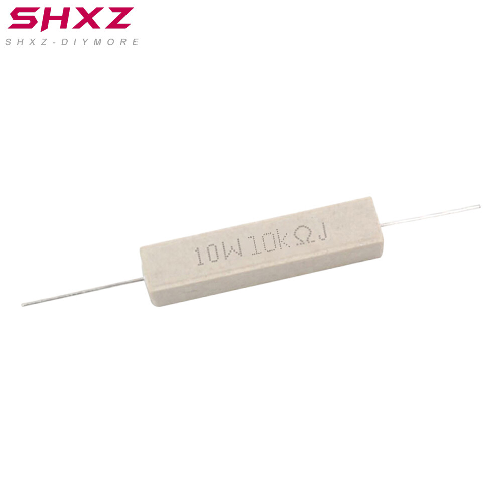 Foriot 10pcs Ceramic Cement Resistor 10W 10 ohm Resistance 5% Ceramic Wire Wound Resistors