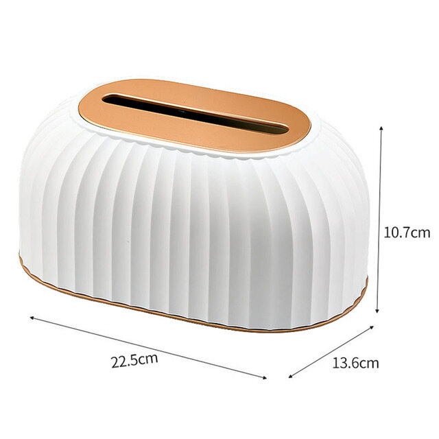 HKStorage Nordic Striped Tissue Box Holder High Quality Toilet Paper Box Table Napkin Holder Car Tissue Paper Dispenser Home Decoration