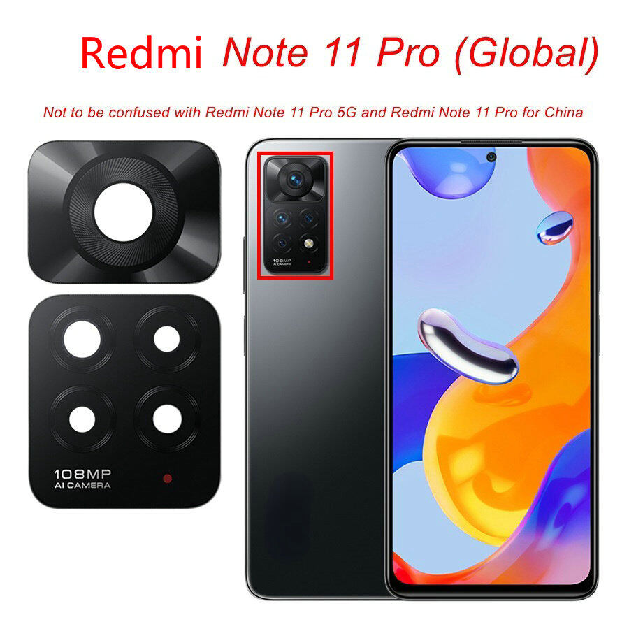 Back Camera Glass For Xiaomi Redmi Note 11 Pro 5G 11T 5G Rear Camera Lens Glass Replacement+Adhesive