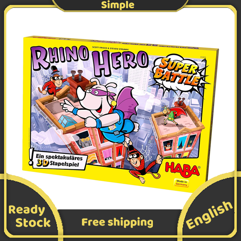 Rhino Hero Super Battle Chinese Version Board Game A Turbulent 3D Stacking Game Fun for All Ages Family Party Party Game