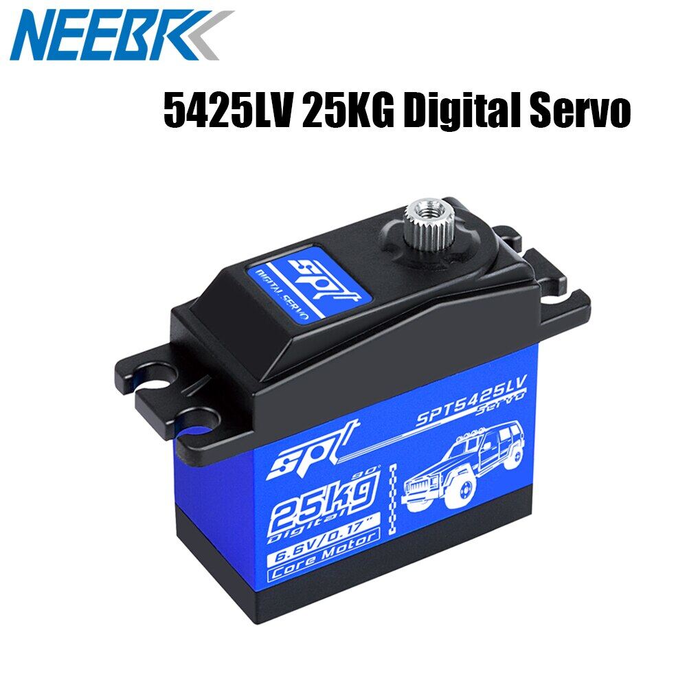 Spt 5425lv 25kg digital servo metal gear servo high-speed large angle suit for rc crawler car scx10 trx4 drift 3d fix-wing robot