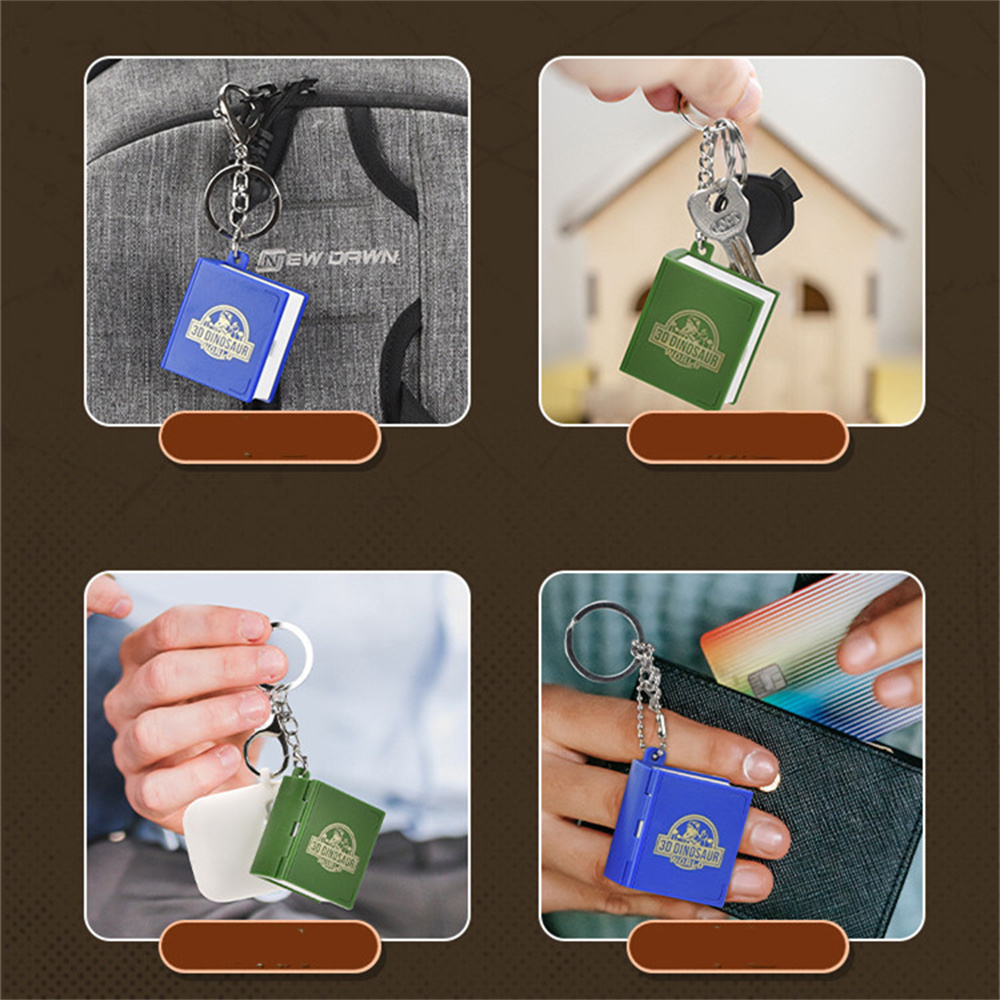 Keychain Pop Up Book Magic Gift Castle Astronaut Key Chain
