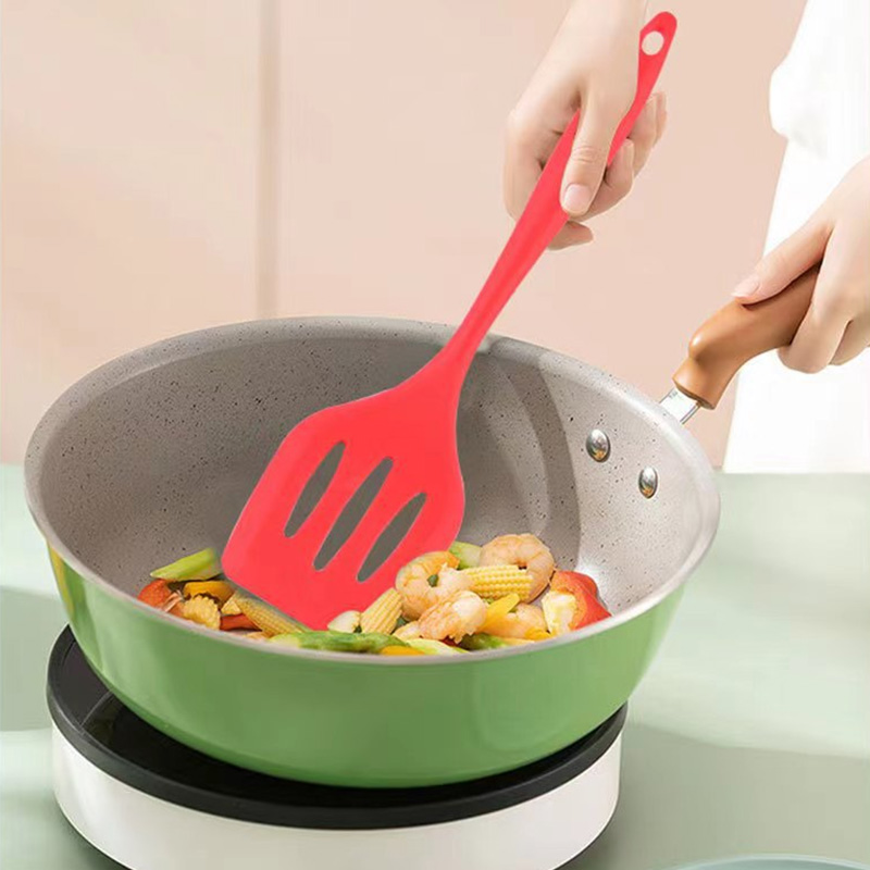 Houseeker 5Pcs Silicone Kitchen Utensils Multifunction Shovel Spatula Eggbeater Scraper Brush Set Non-Stick Cooking Cake Baking Tools