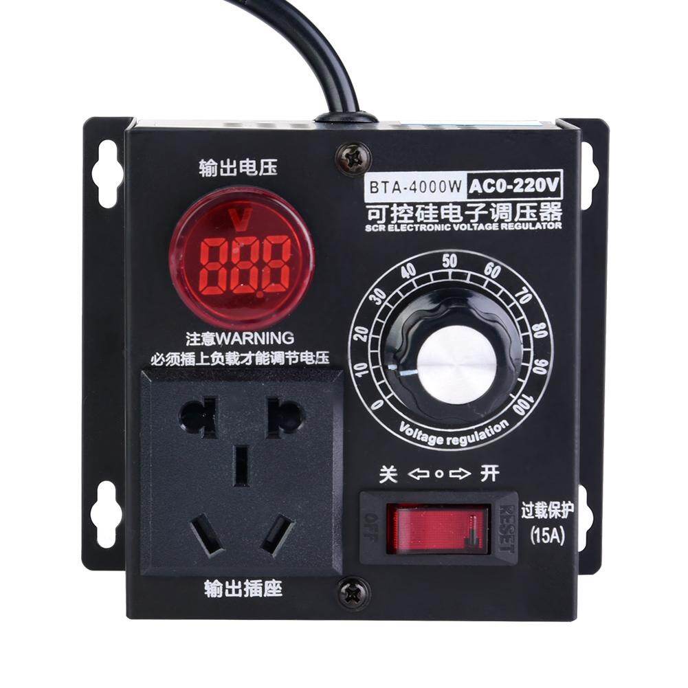 AC 220V 4000W SCR Voltage Regulator Motor Fan Speed Controller Dimmer