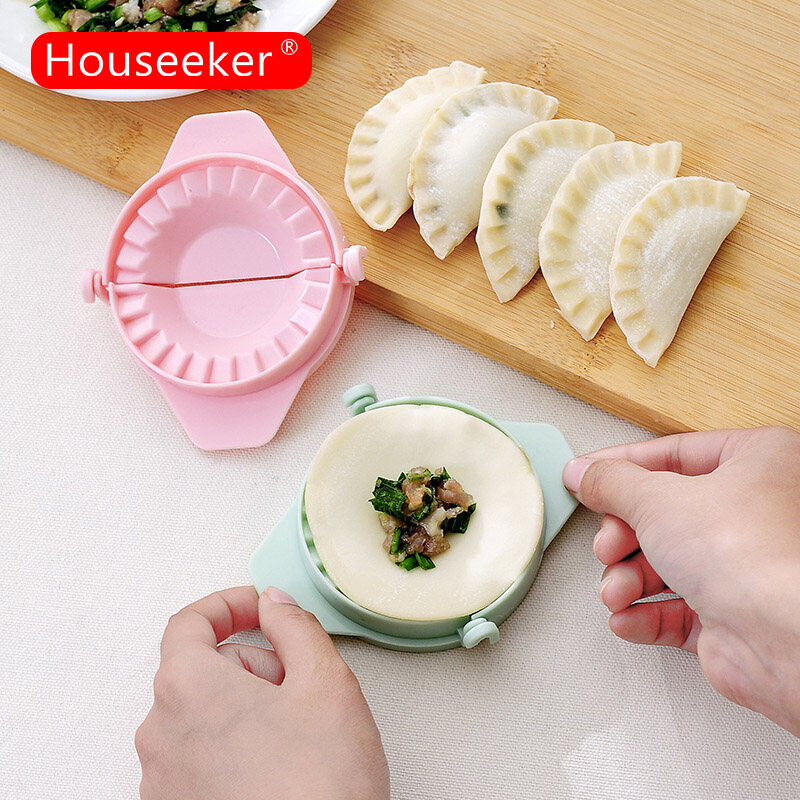 Houseeker DIY Dumplings Maker Device Jiaozi Mold Clips Making Dumpling Tools Pastry Kitchen Accessories