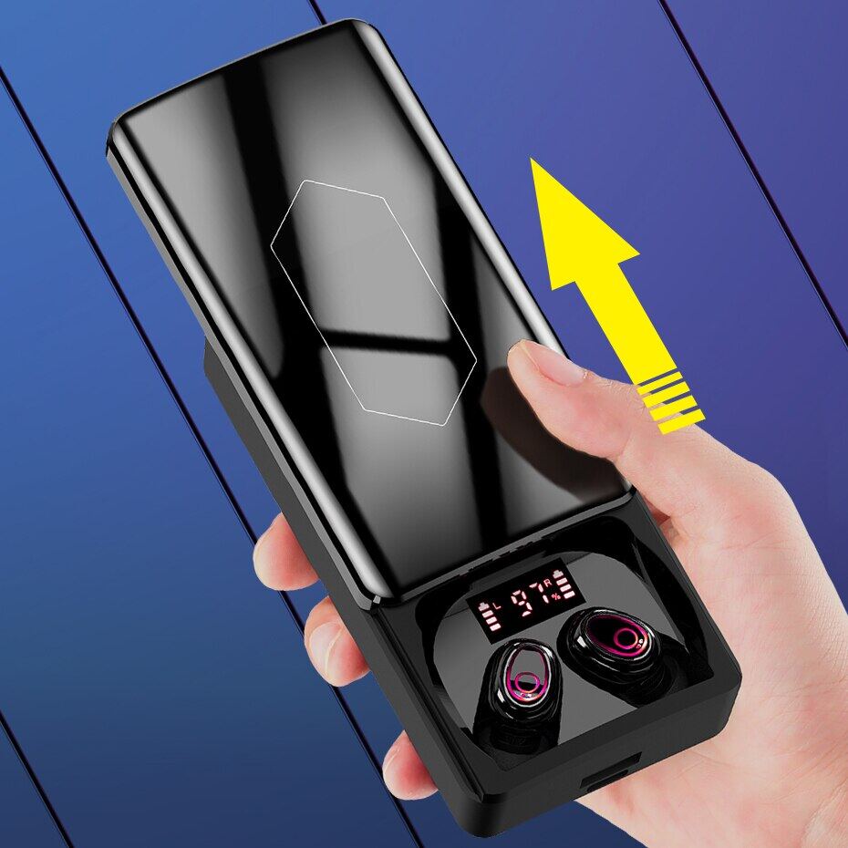 Tai Nghe Không Dây TWS Tai Nghe Bluetooth 5.1 Tai Nghe Thể Thao Chống Nước Âm Thanh Nổi Tai Nghe Nhét Tai Có Mic Hộp Sạc 10000MAh