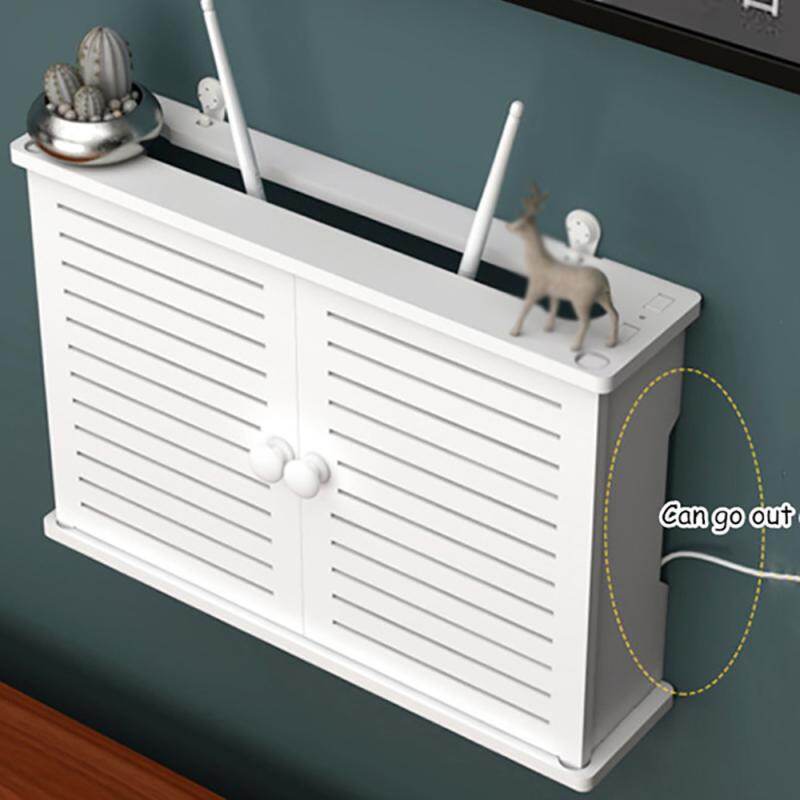 Hộp Đựng Bộ Định Tuyến Wifi Không Cần Khoan, Hộp Gỗ Giá Đỡ Dây Cáp Điện Cộng Với Dây Bảng Phích Cắm Treo Tường Kệ Đựng Đồ Trang Trí Nhà Tự Làm