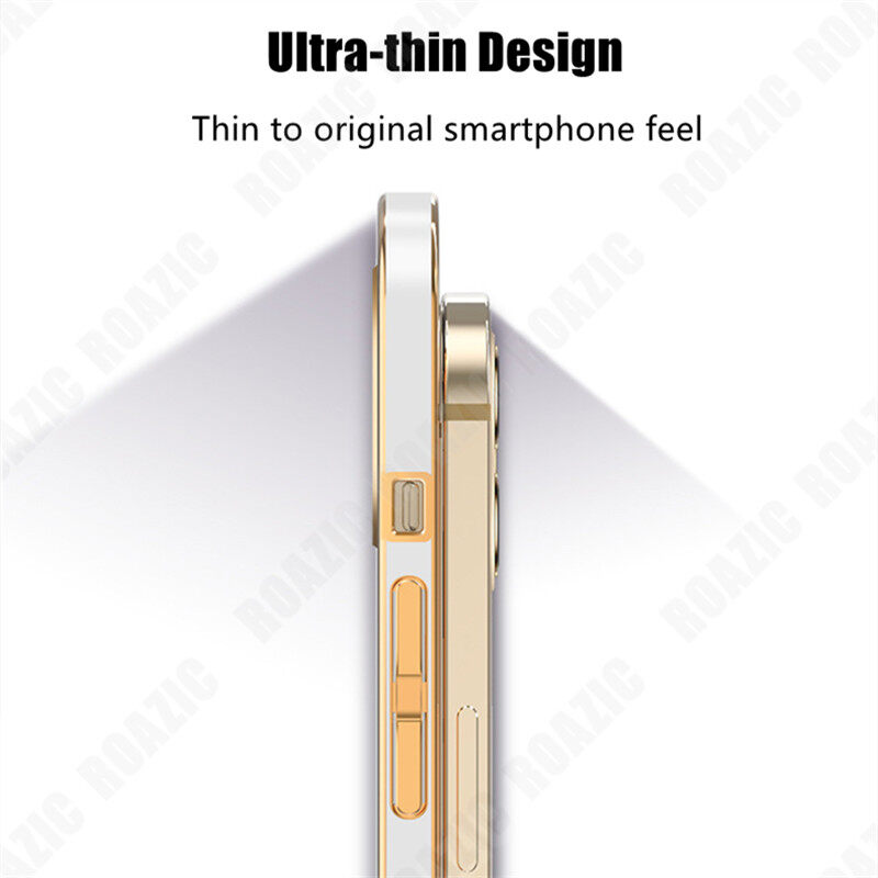 ROAZIC Dành Cho Xiaomi Redmi Note 10 5G Note 10 4G Note 10S Note 10 Pro Note 10 Pro Max Ốp Điện Thoại [Giá Đỡ Nhẫn Miễn Phí] Vỏ Bóng Cạnh Mạ Điện Thẳng Ốp Lưng TPU Mềm Chống Rơi
