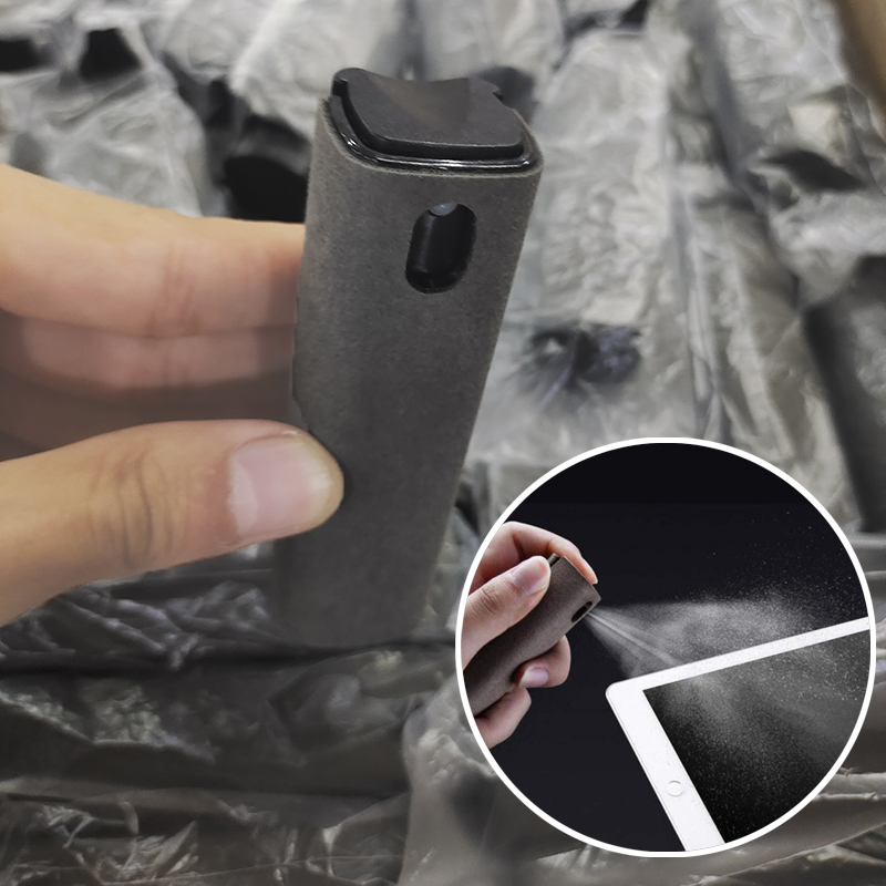 2 trong 1 màn hình điện thoại thiết bị làm sạch dạng phun máy tính màn hình điện thoại di động màn hình điện thoại Thiết bị khử bụi Công cụ vải vi sợi cho iPhone iPad Apple đánh bóng