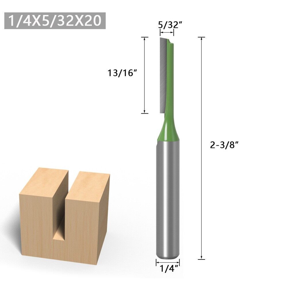 Double Flute Router Bit Drill For Wood Kit Set Single Flute Straight