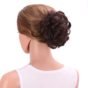 Delice Women S Synthetic Curly Chignon Ombre Claw Hair Messy Buns