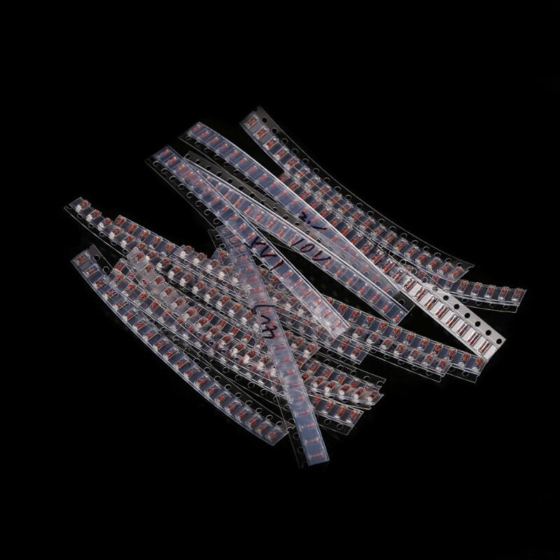 【lowest price】300 Pcs 15 Values LL34 SMD Zener Diode 1/2W 3V-24V 1N4148 Assortment Kit