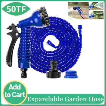50 75ft Expandable Garden Hose Flexible Water Hose Pipe No Kink