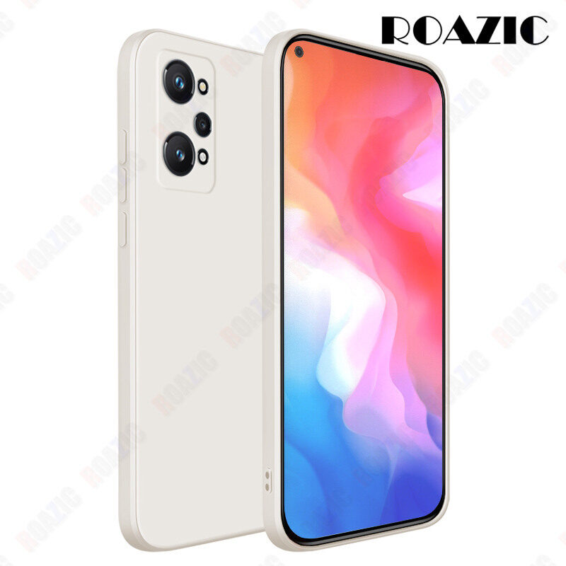 ROAZIC For Realme GT Neo 2 5G Phone Case Soft Liquid Silicone Square Edge Casing Camera Cover Protective Slim Back Cover