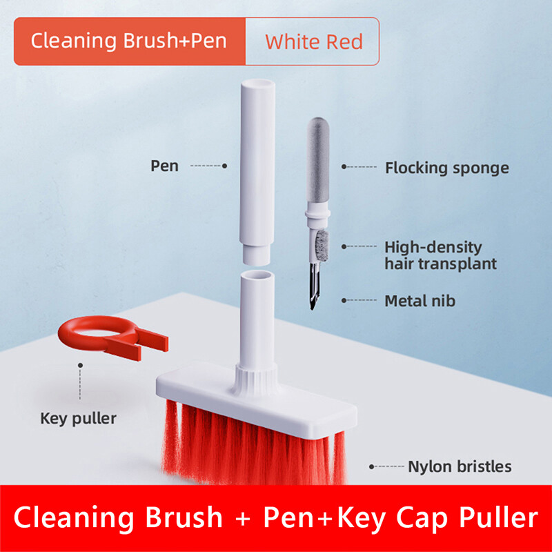 Bàn Chải Vệ Sinh Cửa Sổ Bàn Phím Đa Năng Cầm Tay 3 Trong 1 Tai Nghe Dụng Cụ Tháo Nắp Phím Máy Tính