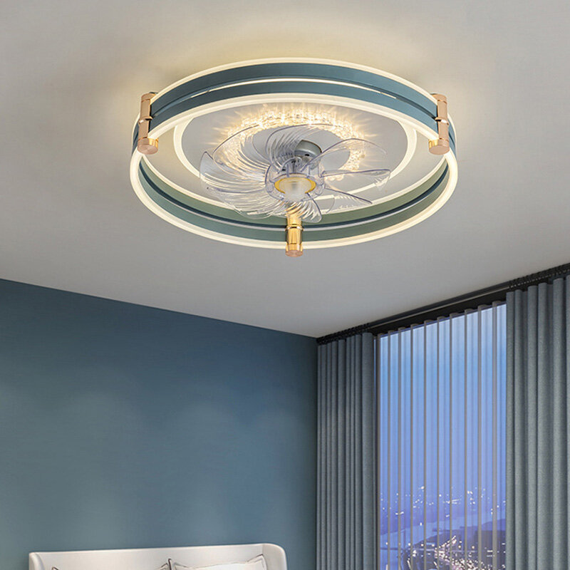 KS Fan Light Ceiling Light LED Light Room Decorative Light Living Room Light Remote Control Dimmable Bedroom Light 220v 50cm