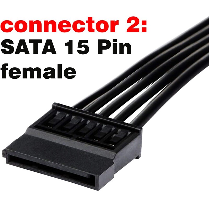 SATA Power Extension Cable,15 Pin SATA Male to Female Extender Power