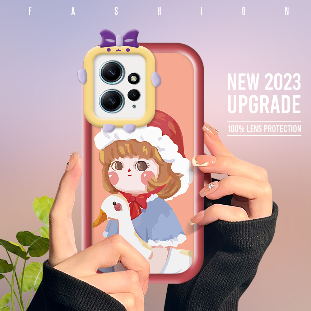 Hontinga casing case for xiaomi redmi note 12 pro 5g 4g note 10 10s redmi 12c 11a case cute lovely girls soft silicone full cover shockproof rubber cases back cover phone casing softcase for girls