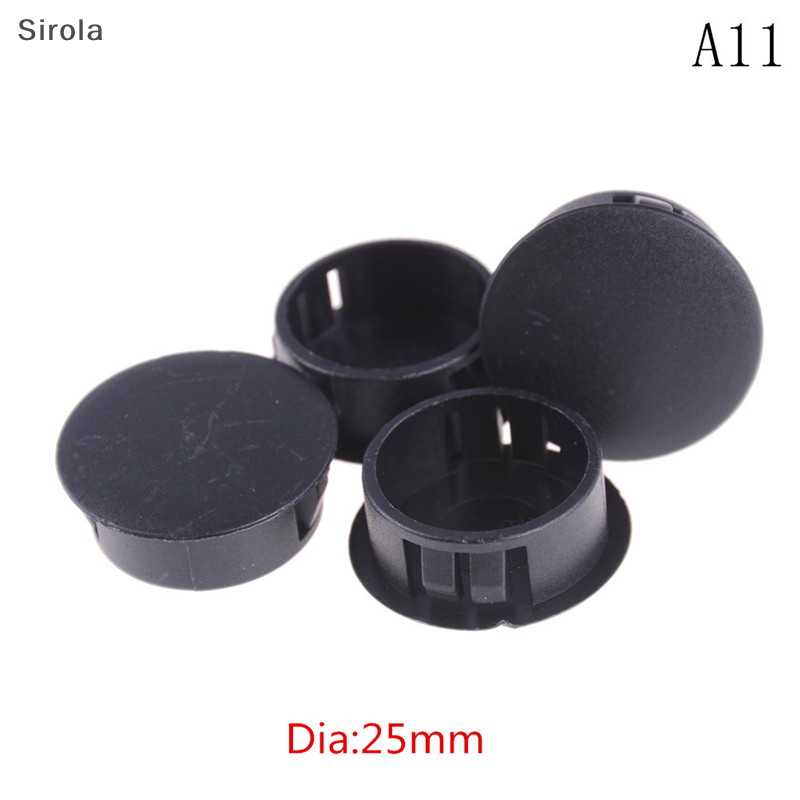 [Sirola] 4 cái nắp nắp bịt đầu ống cắm lỗ ống tròn bằng nhựa màu đen rất nhiều