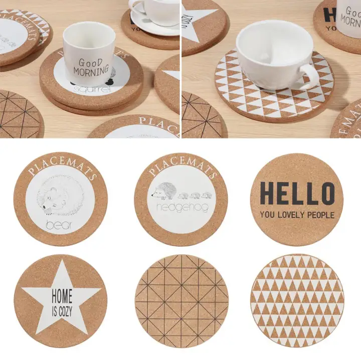 Mug Holder Cork Coasters Anti-hot Heat Pad Wooden Cup Mat Heat Resistant