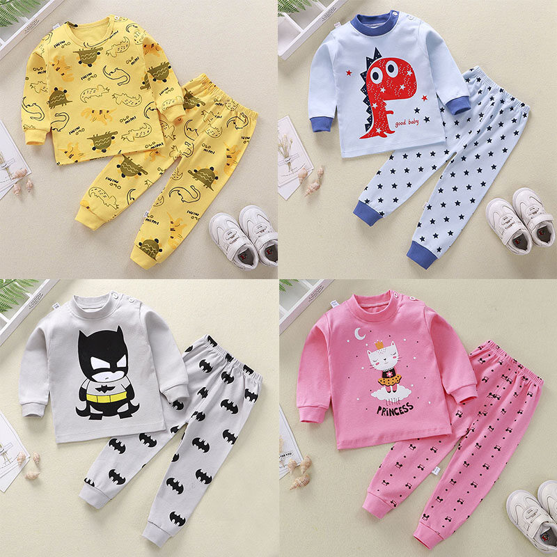 I Love Daddy&Mummy 2pcs Children Boys Girls Clothing Suit Set Pure Cotton Kids Clothes+Trousers Long Sleeve Set  3-36 Months