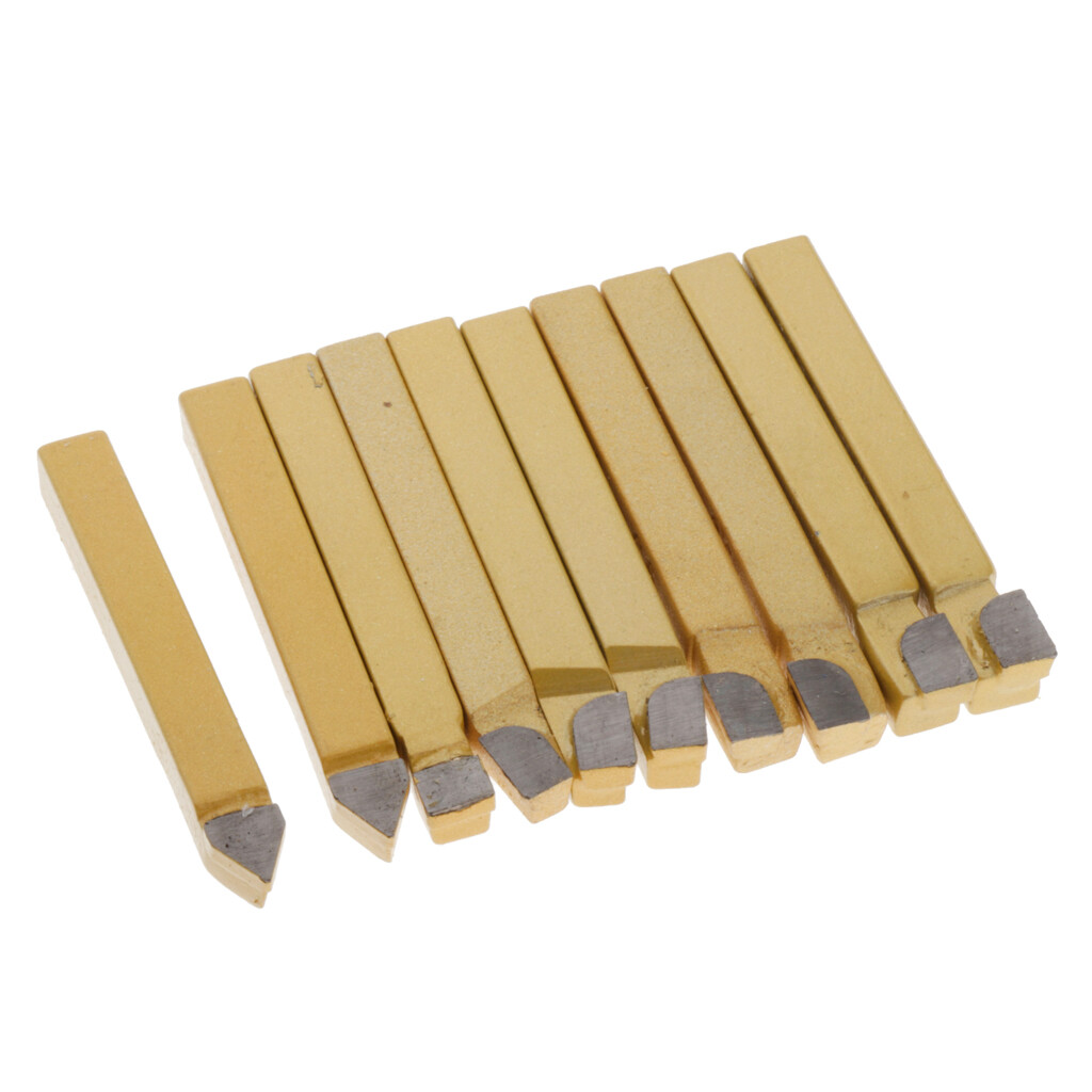 Blesiya Carbide Tip Tipped Bit Set Brazed Tools for CNC Lathe Welding Turning Tool
