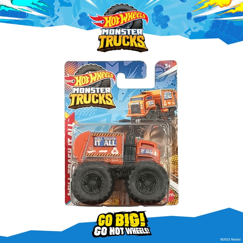 Hot Wheels Monster Trucks Will Trash It All 1:24 Scale Die-Cast