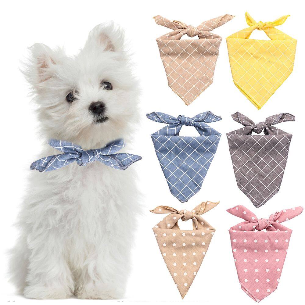 ZXCE Khăn Quàng Cổ Cotton Có Thể Giặt Cho Chó Con Mèo Con Khăn Quàng Cổ