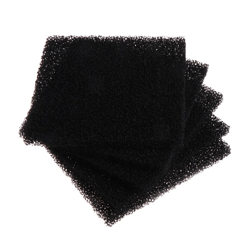 5Pcs Universal Black Activated Carbon Foam Sponge Air Filter Impregnated Sheet Pad