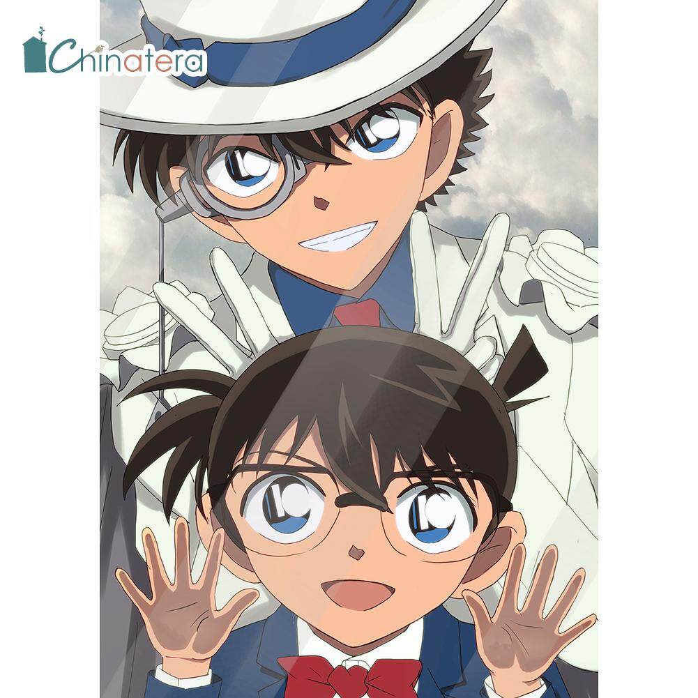 [Chinatera] 5D DIY Full Round Drill Diamond Painting Japanese Anime Detective Conan Cartoon Character Cross Stitch Mosaic Wall Decor Craft Kit