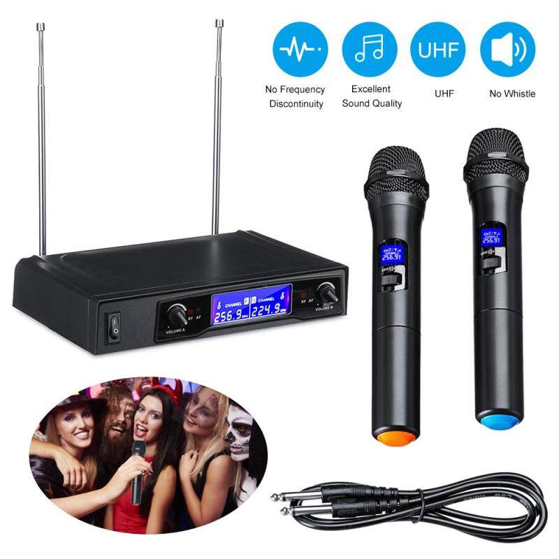Micro Hát Karaoke UHF Chuyên Nghiệp 2 CH Không Dây Dual Micro Cầm Tay Màn Hình Hiển Thị LCD Kỹ Thuật Số Mic Hệ Thống Bộ Dành Cho Tiệc Cưới Nhà Thờ cuộc Họp Diễn Văn