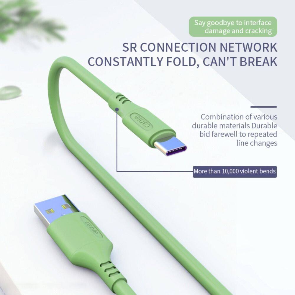 LTMGZ 0.3/1.2/1.8M Mobile Phone Quick Charge Fast Charging USB C 5A Type C Cable Data Line Data Cord Fast Charging Cable USB-C Charger Wire Liquid Silicone Cable
