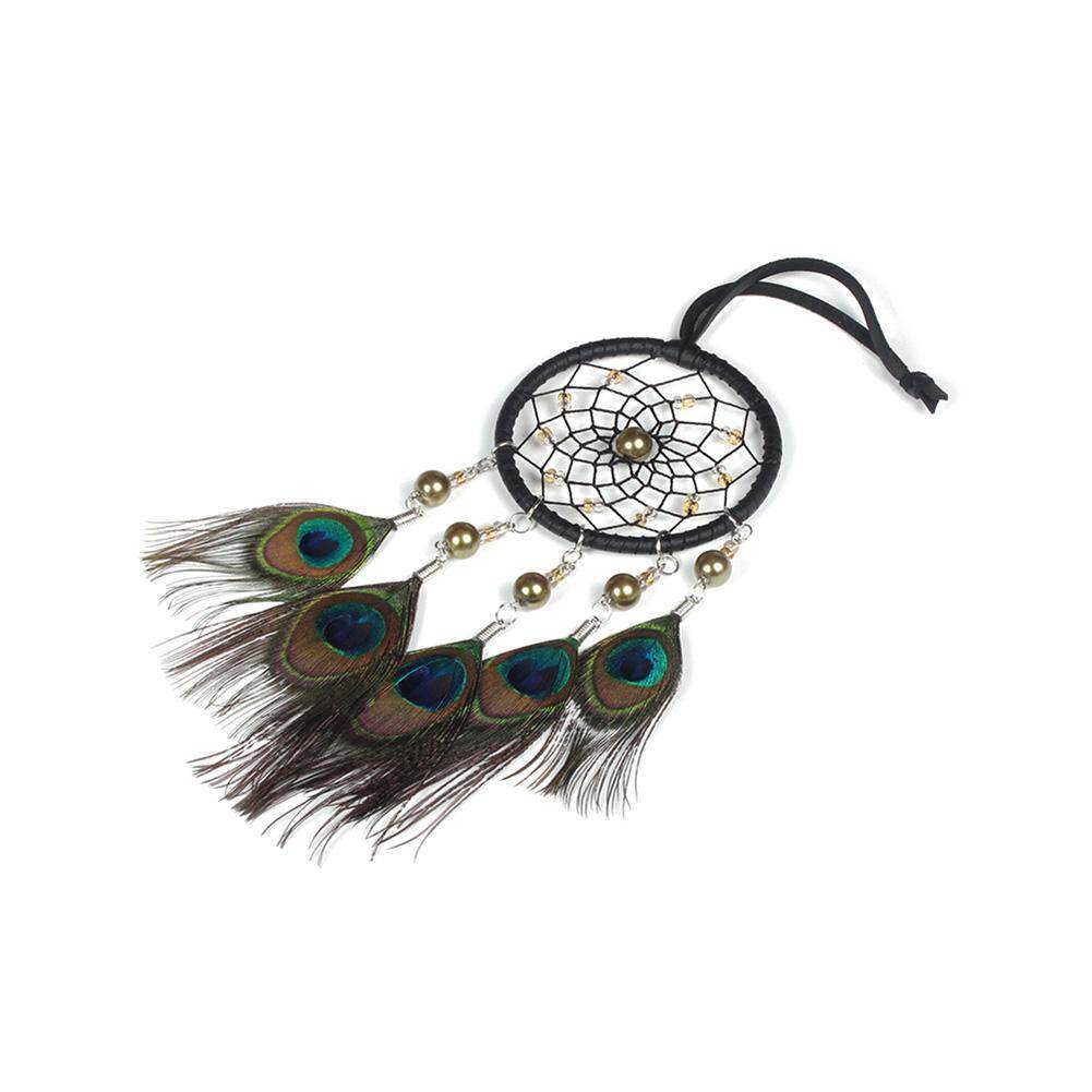 Peacock Feathers Handmade Dreamcatcher Craft Dream Catcher Net Home Decor
