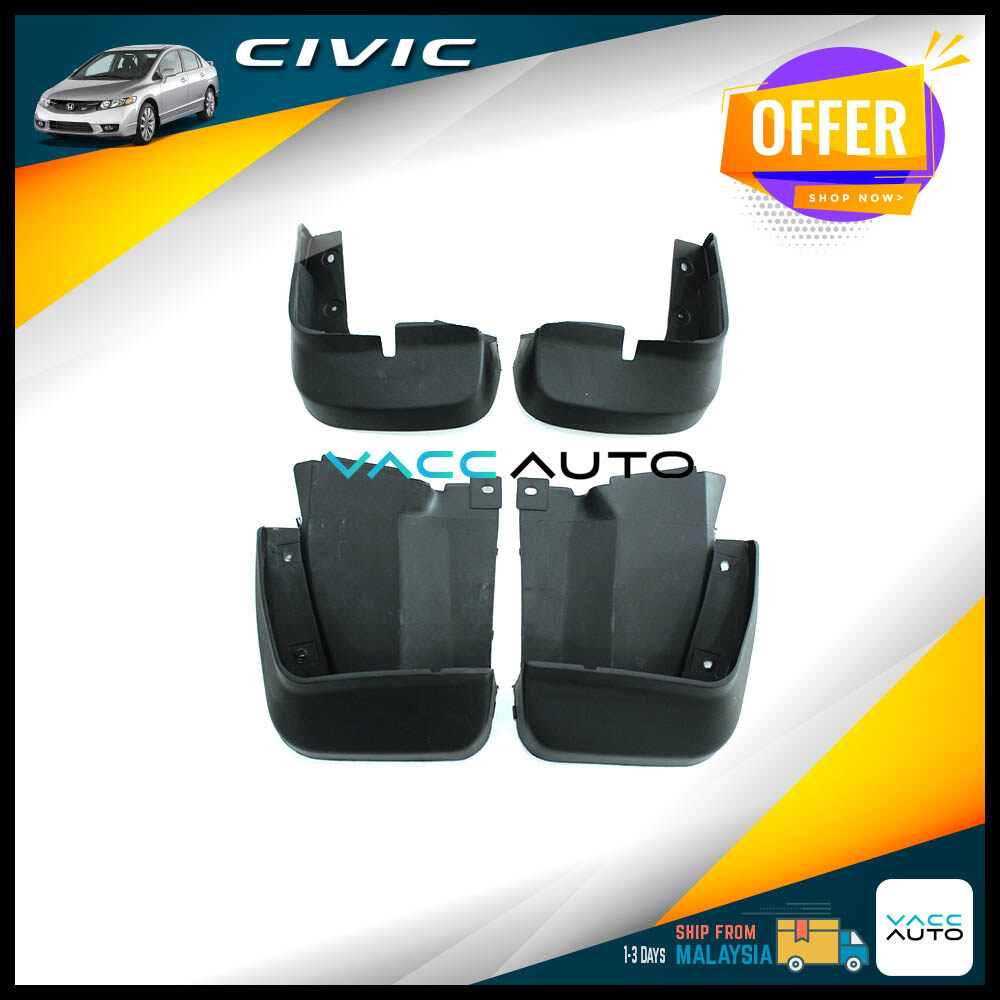 Honda Civic FD Mudguard Mud Flats Fenders Mud Flaps Splash Wheelguard