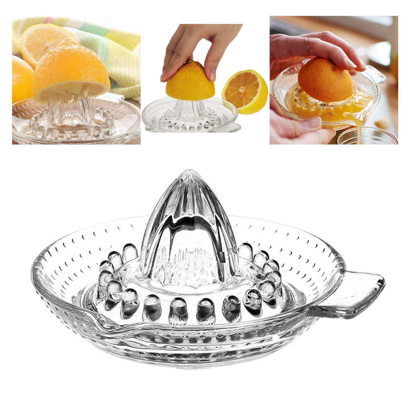 Homozy Portable Glass Lemon Squeezer Easy Pour Spout Manual Small