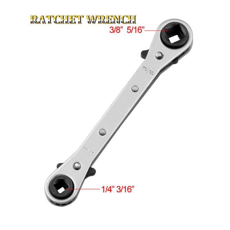Hot Sale 3/16  1/4  5/16  3/8  Double End Ratchet Wrench Air Conditioning Refrigeration Tool