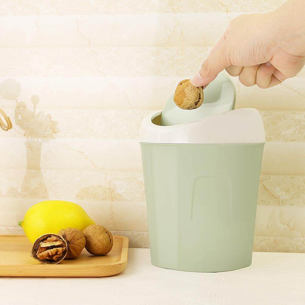 Thùng Rác Nhỏ Để Bàn Có Nắp, Thùng Rác Nhỏ Để Bàn Trong Nhà, Phòng Khách, Đầu Bàn Lật, Nắp Lật Nhỏ, Dùng Cho Gia Đình, Phòng Khách, Máy Tính Để Bàn, Cạnh Giường, Thùng Rác Bằng Nhựa