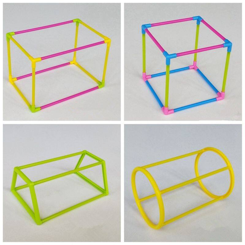 3D Geometric Shape Building Assemble Kit Kids Math Geometry Educational Toy Teaching Aids