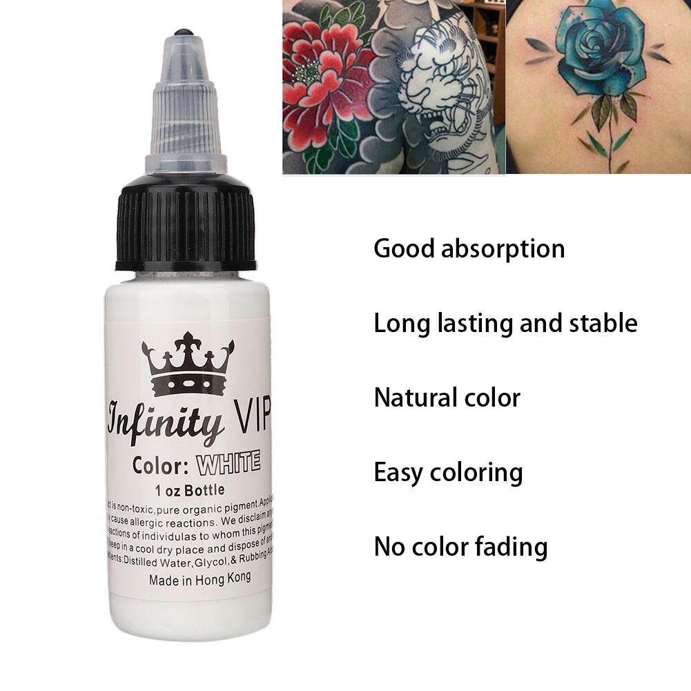 30ml Semi-Permanent Tattoo Pigment Ink Long Lasting Tattoo Inks Accessory  Tool White white | Lazada PH