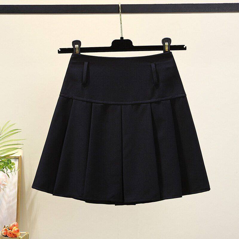 Zd Pink Pleated Skirt For Women Girls Korean Style High Waisted