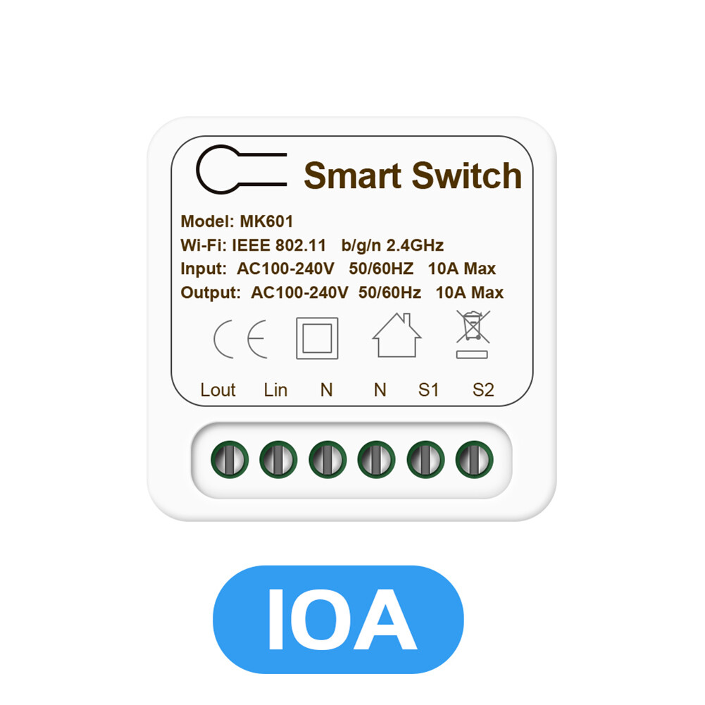 16A MINI Wifi Smart Switch Supporte 2-way control Timer Wireless Switches Smart Home Automation Compatible with Tuya Alexa Goo-gle Home hot sale