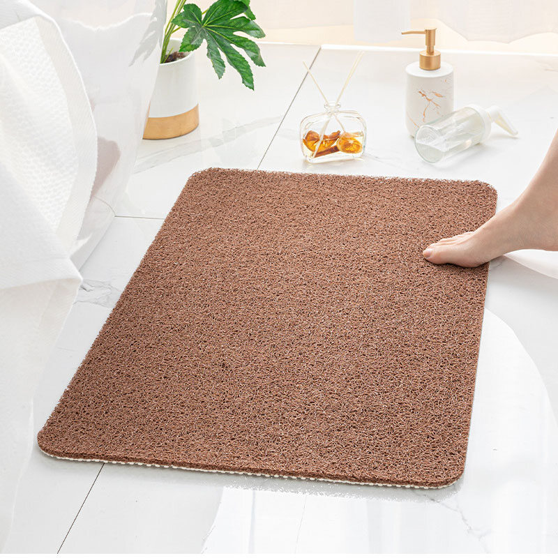 Bathroom Anti Slip Floor Mat Silk Loop Fast Drying Bath Rug Shower Room Bathing Foot Pad Household Door Mat Entrance  Kitchen Rug Carpet