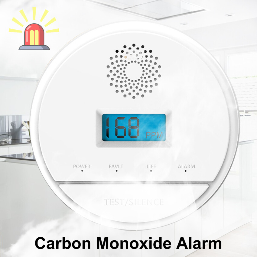 Carbon Monoxide Detector,CO Monoxide Alarm Detector With Digital Display And Sound Alarm For Home,Office,Comply With EN50291
