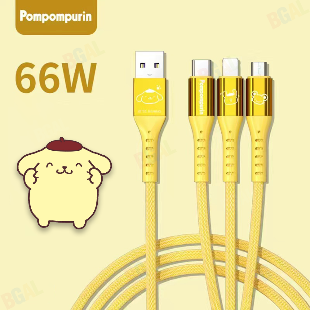 100% authentic sanrio hello kitty accessories 3 in 1 charging cable usb cable type c lightning cable micro usb cable fast charging for ios and android smartphone aq2 sj-705