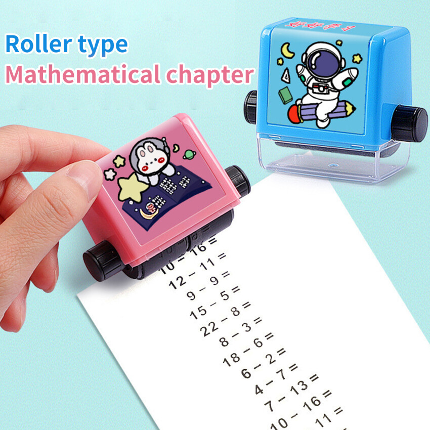 【Hot Sale+In Stock】Math Practice Number Rolling Stamp Addition And Subtraction Question Stamp Within 100 Pupils Maths Questions Digital Roller Type