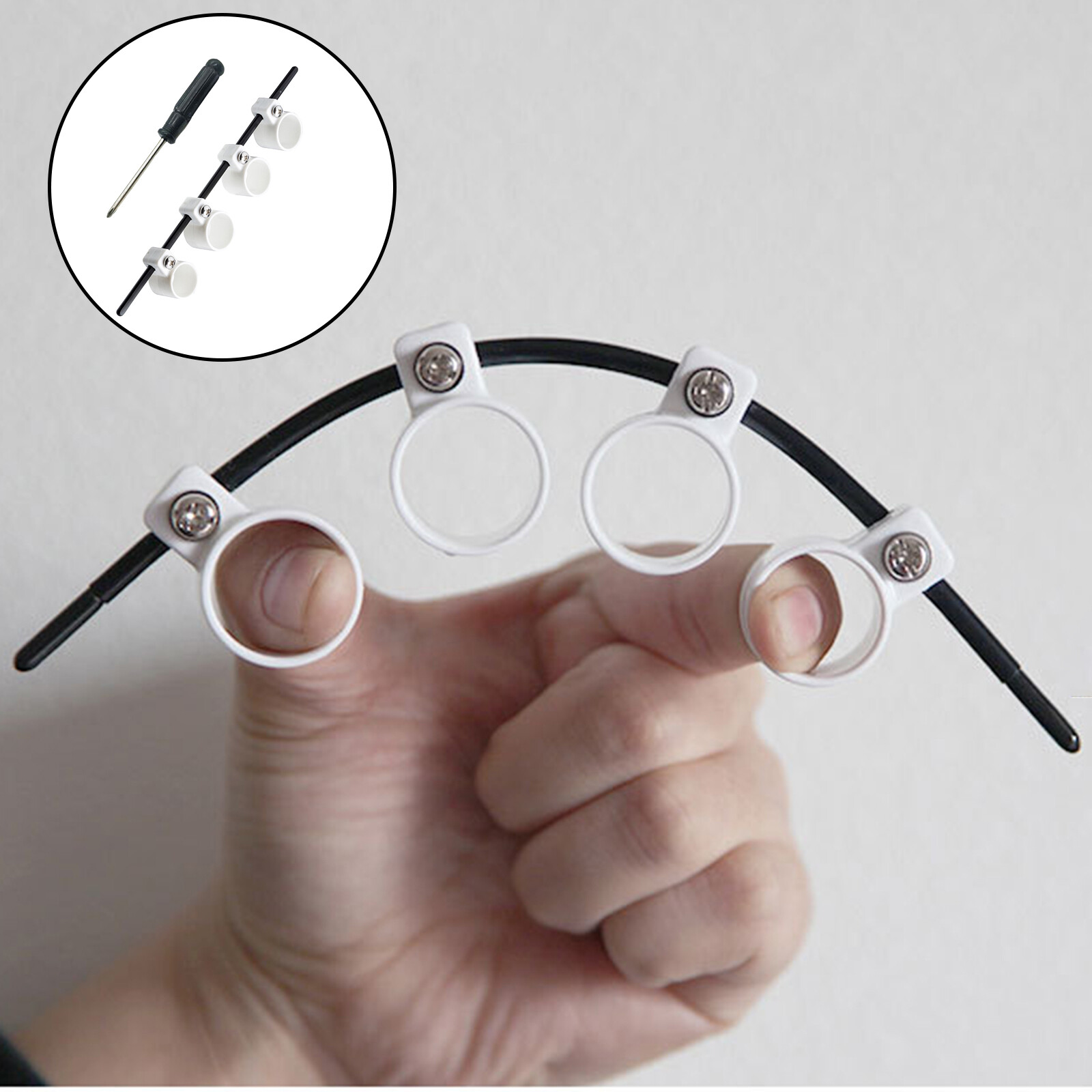 kowaku Guitar Finger Expansion,Finger Sleeve Finger Force Span Practing Trainer Tool for Guitar Bass Piano Finger Speed System Musical Instrument Accessory