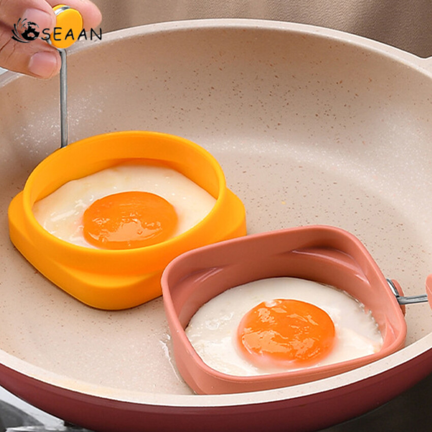 Egg Fried Mold Double-Sided Round Convenient Omelet Moulds Silicone Tools Pancake Maker Molds Frying Pan Accessories